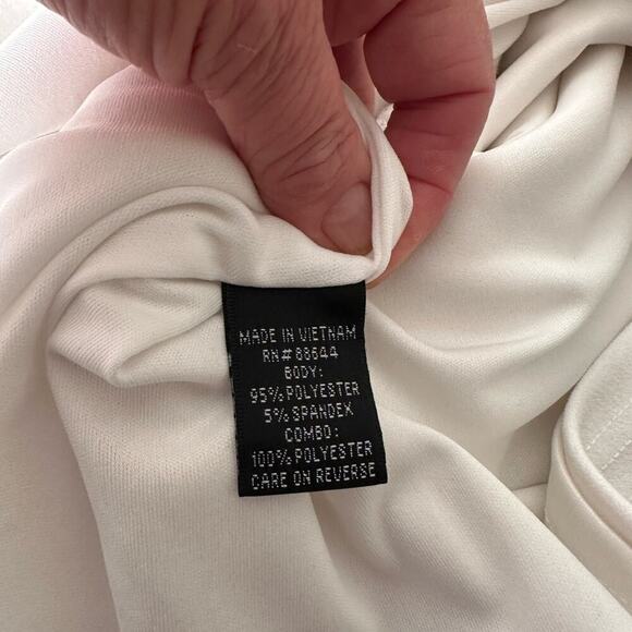 GLAMOUR - White Size 12 Day or Evening Dress. Double lined Washable. NWOT - Picture 13 of 15